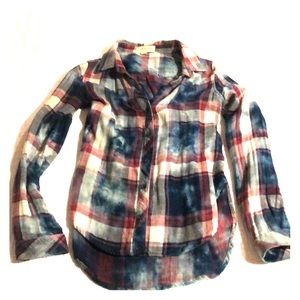 Cloth & Stone Plaid Button-down Top Like New XS